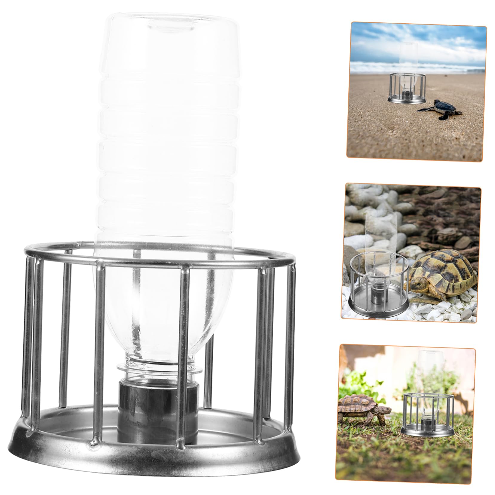4pezzi Mini Abbeveratoio per Rettili Inossidabile Ciotola per Tartatughe e Rettili Design Antispruzzo Facile per Piccole Versatile per