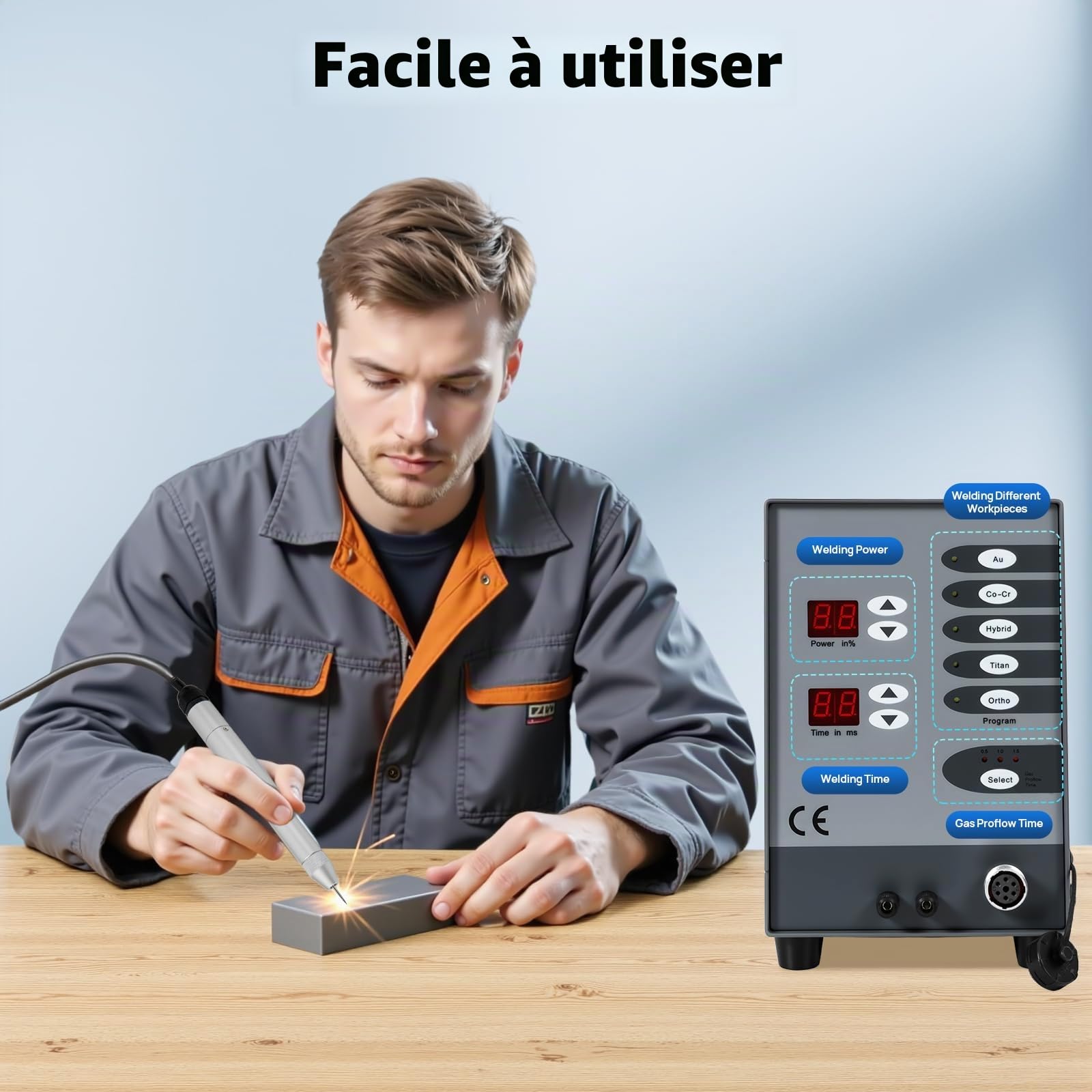 Poste à souder, soudeur automatique, soudeur à impulsions automatique, soudeur à arc d’argon à impulsions numériques pour métaux, soudeur à points à 2 écrans LCD
