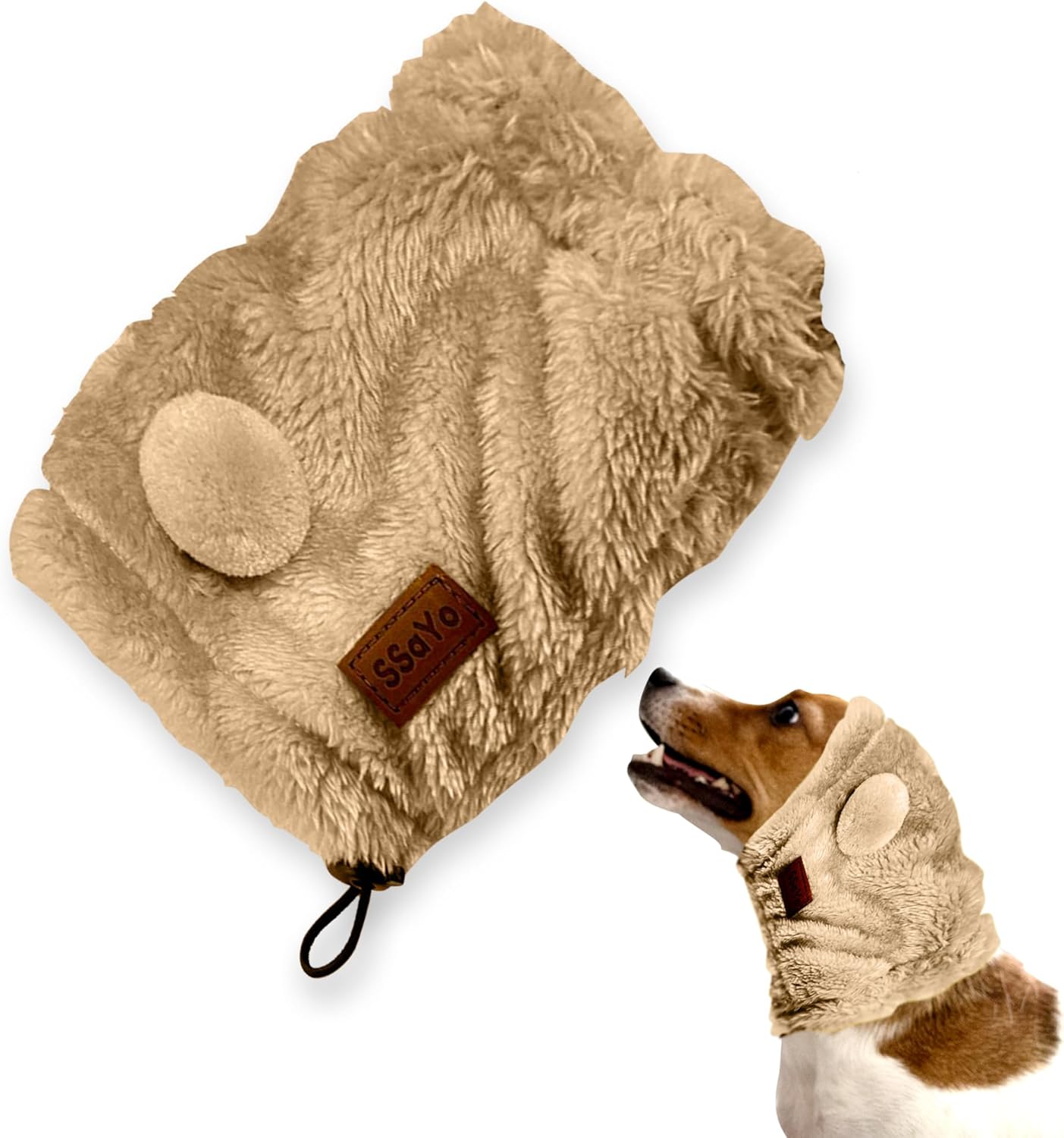 SSaYo Small Dogs Ear Muffs for Noise Protection Soft, Stretchable, Warm Fabric No