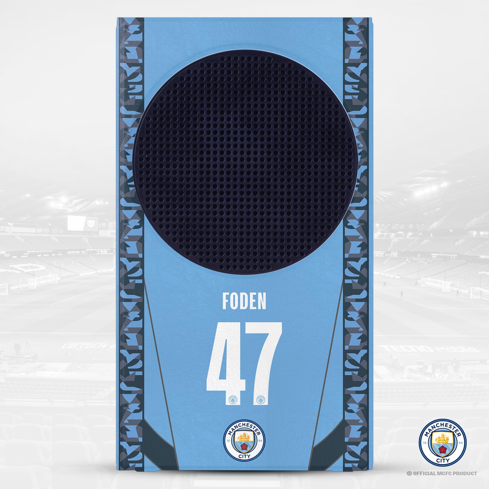 Head Case Designs Licenza Ufficiale Manchester City Man City FC Phil Foden 2024/25 Players Home Kit Console Da Gioco Wrap E Pelle Per Controller Compatibile con Xbox Series S Console & Controller Bundle