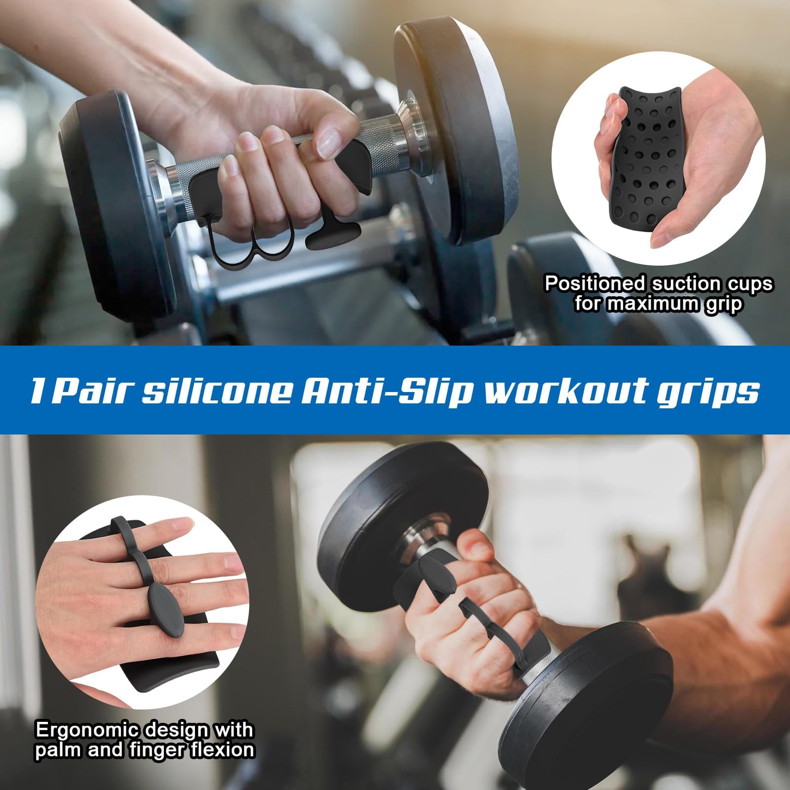 Hand Grips For Weight Lifting Gryp Weight Grip Anti Slip Rubber Gym Grips For Weight Gym Hand Grips