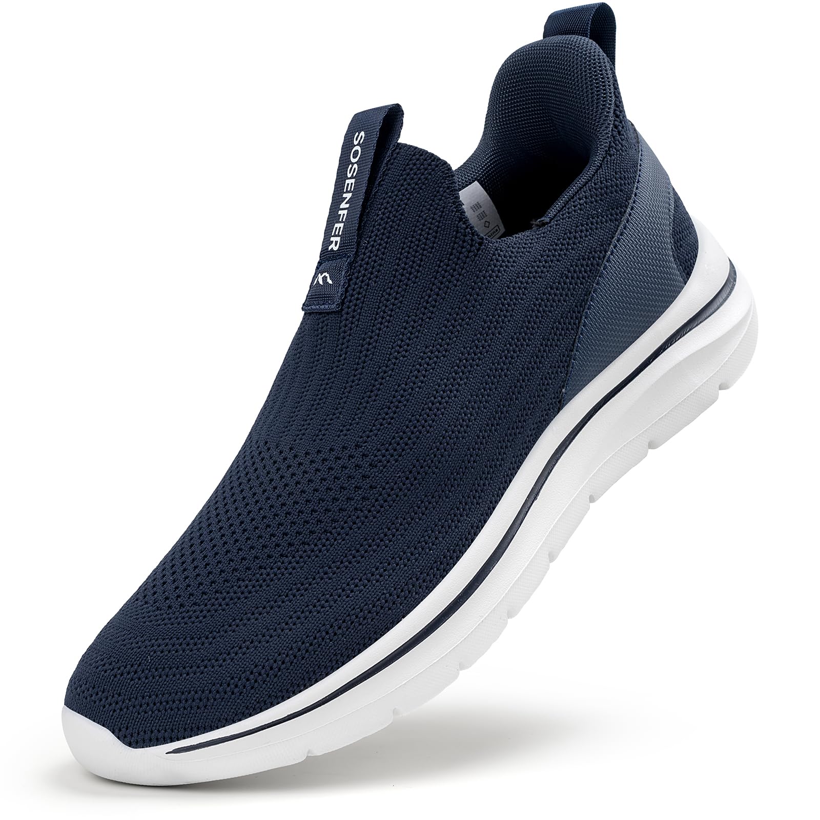 Sosenfer Herren Slip on Sneakers ohne Schnuersenkel Schuhe Mesh Atmungsaktiv Freizeitschuhe Sportschuhe Leichtgewicht Walking Turnschuhe Casual Sneaker