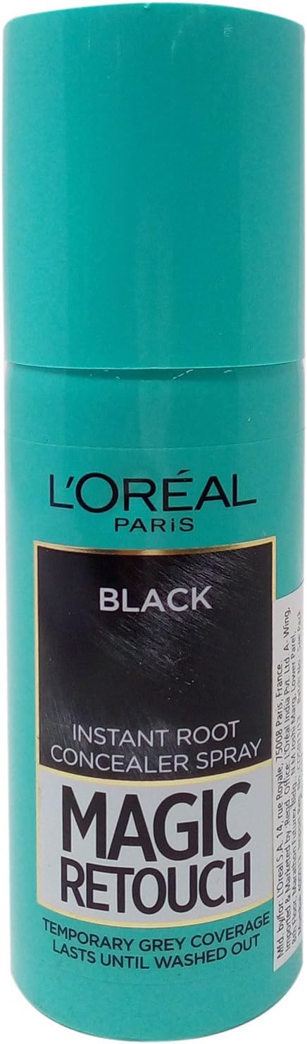 Magic Retouch Instant Root Concealer Spray - Black, 75ml Bottle