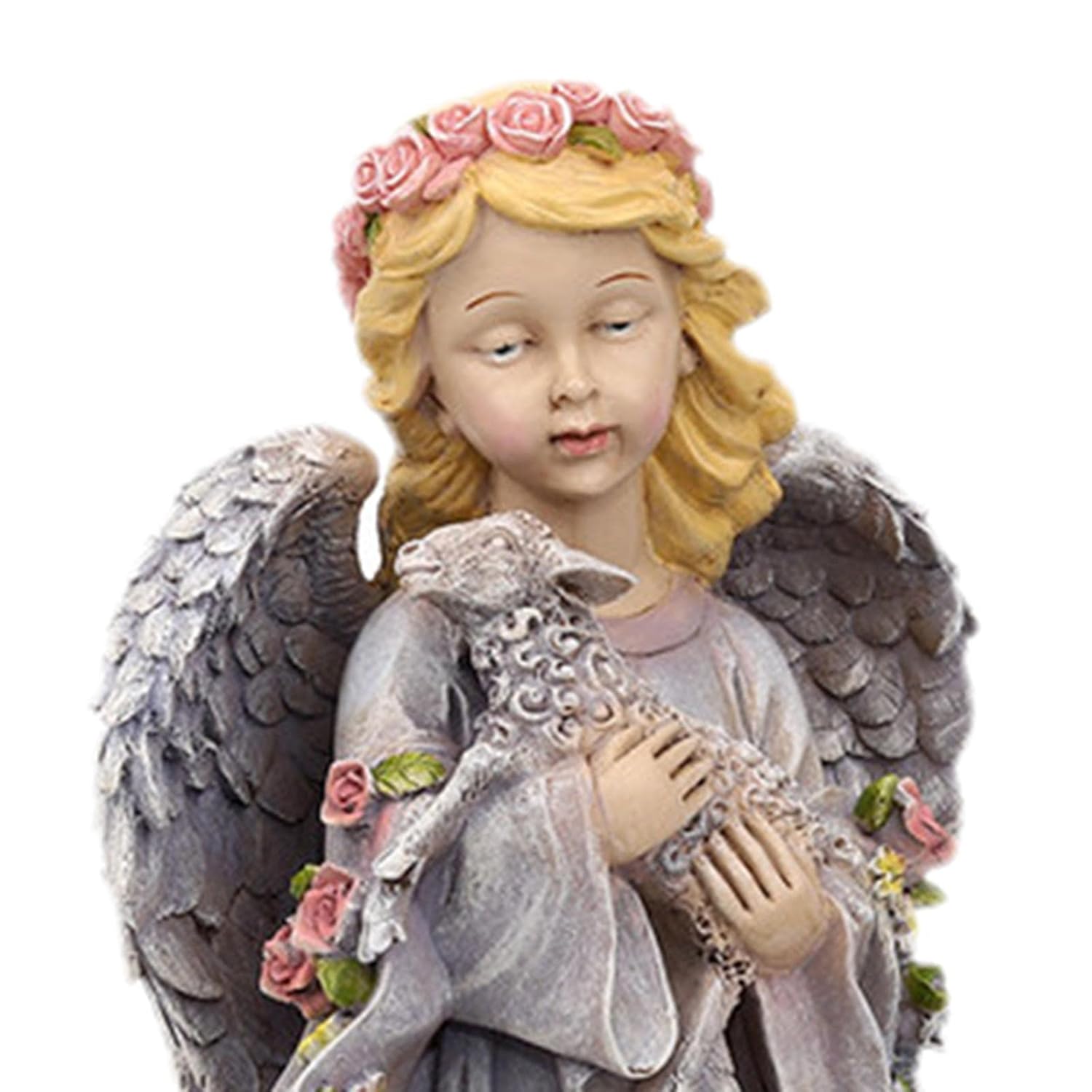 Buy KAZRU Angel Girl Statue Resin Figurine Home Yard Landscaping Decor