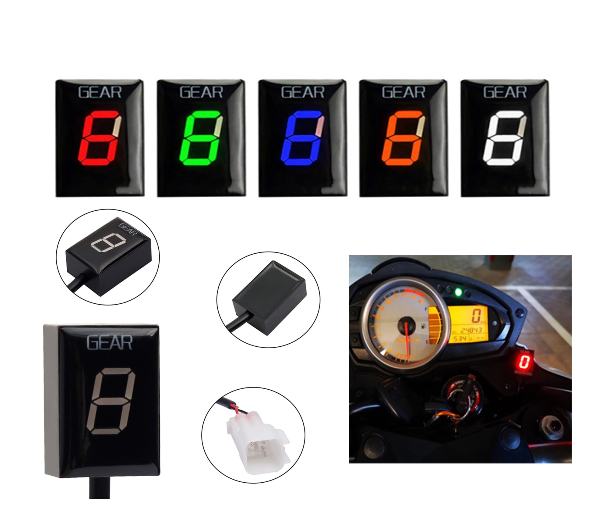 indicatore velocità Motociclo Per ER-6N ER6N ER 6N 2006 2007 2008-2011 1-6 Display Indicatore Di Marcia Accessori Moto Strumento Di Velocità Metro