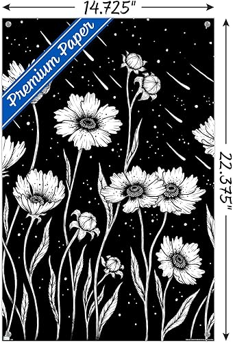 Miniatura 9 de Trends International Episodic Drawing - Midnight Golden Waves Wall Poster, 22.37" x 34.00", Premium Poster & Push Pin Bundle