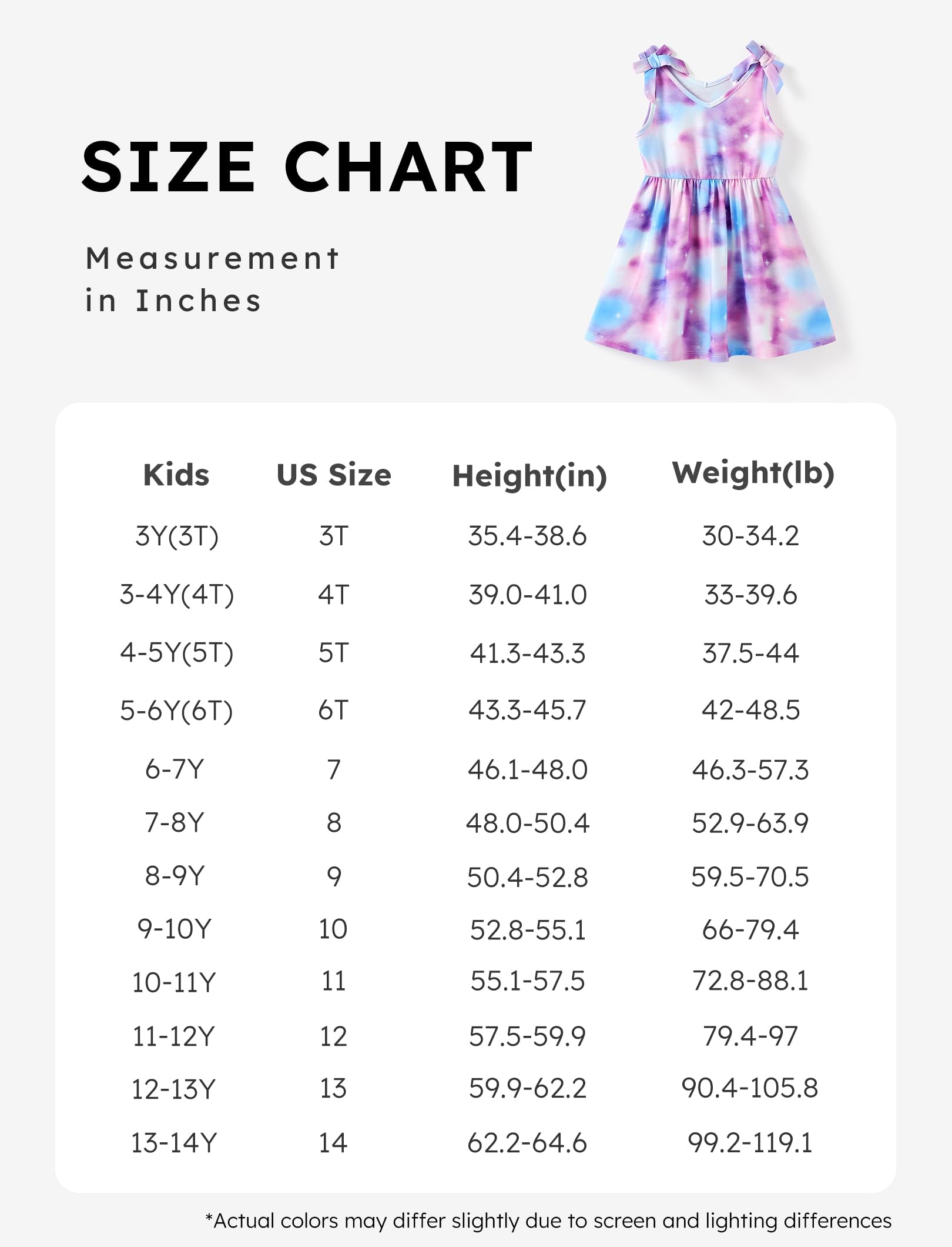 PATPAT Abiti Bambina e Ragazze Vestiti Bambina Eleganti, Vestito Bambina con Spalline Farfalla e Svasatura A-Line, Abbigliamento Bambina età 12 Mesi-10 Anni