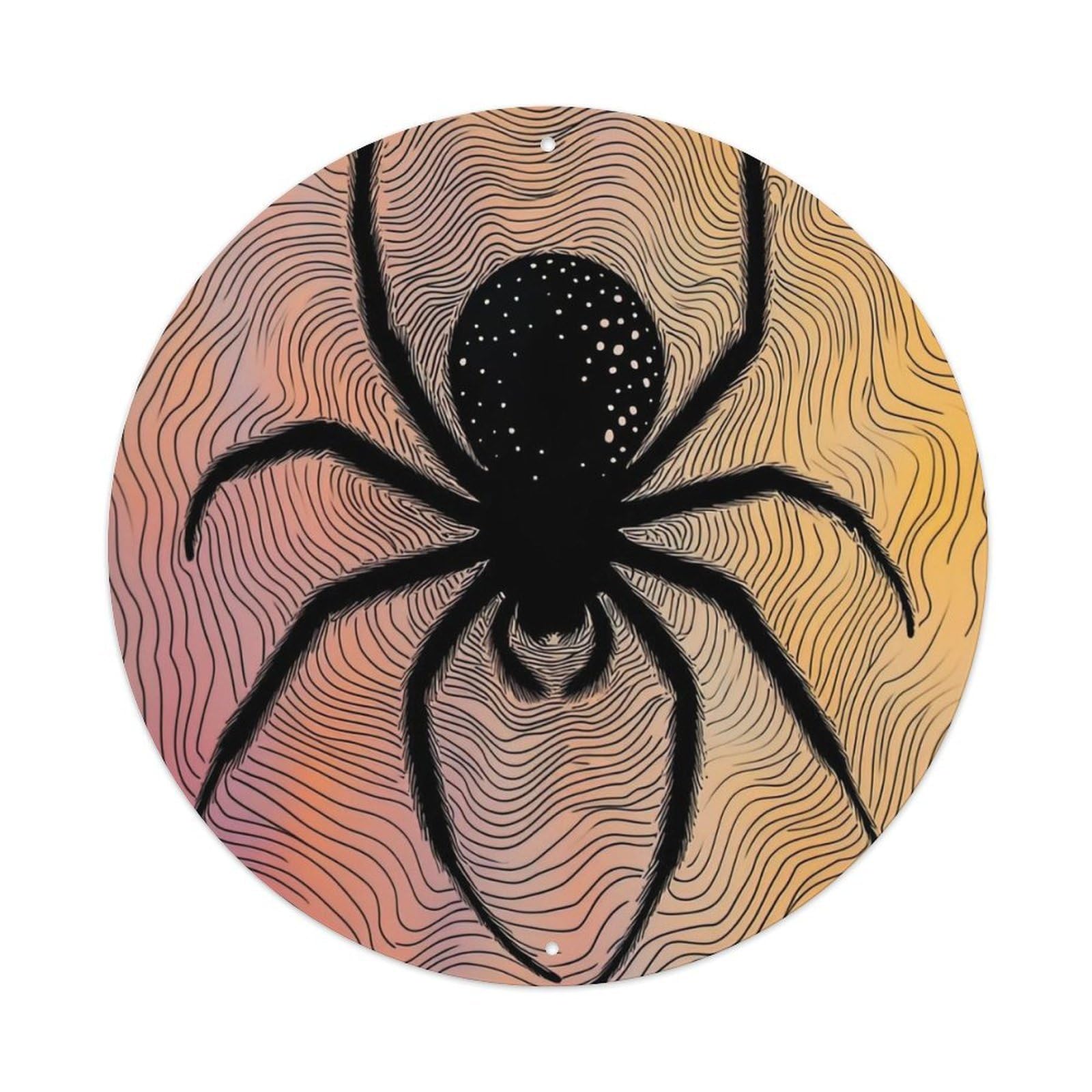 Animal Artwork Black Spiders Metal Tin Sign