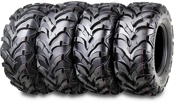 WANDA Set 4 ATV tires 24x8-12 & 24x9-11, Fit for 00-06 Honda Fourtrax Rancher TRX350FM 350 4X4, Load Capacity- 365 Pounds