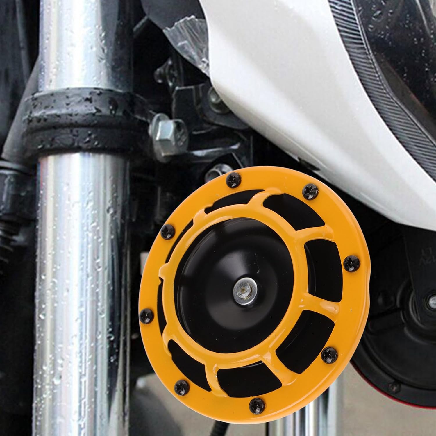 Luxshiny 1pair Loud Motorcycle Horn Speaker Electric Scooter Car Horn Atv Motorbike High Low Tone