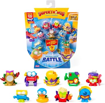 SUPERTHINGS KAZOOM Power Battle Pack of 10 Contains 10 SuperThings Includes 1 Surprise Figure and 1 Golden Captain 2 Pack of 2
