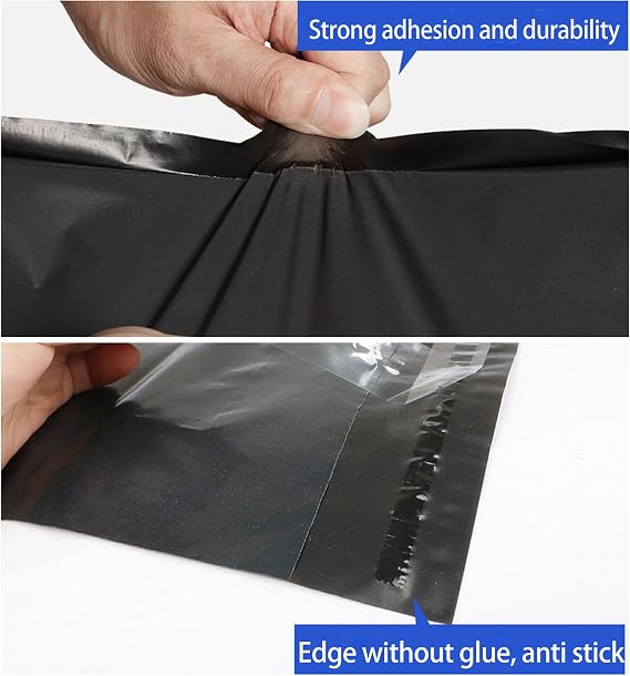 100 Seal Postal Mail Bags Parcels Mailing Postal Bags, black | Plastic Package Bags Envelope Mailers Bags Parcel Delivery, 12 x 15Inch(305mm x 380mm)