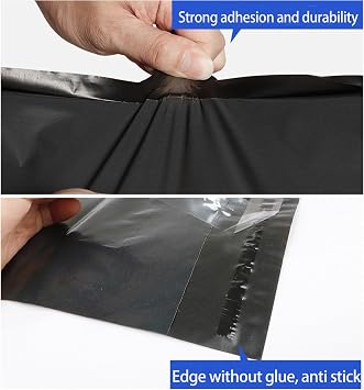 100 Seal Postal Mail Bags Parcels Mailing Postal Bags, black | Plastic Package Bags Envelope Mailers Bags Parcel Delivery, 12 x 15Inch(305mm x 380mm)
