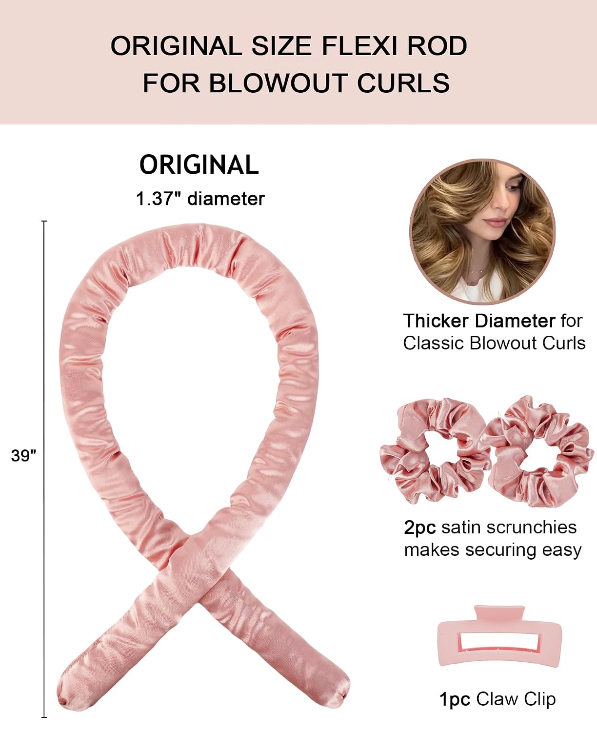 Original Satin Heatless Curls Overnight Curling Rod Set