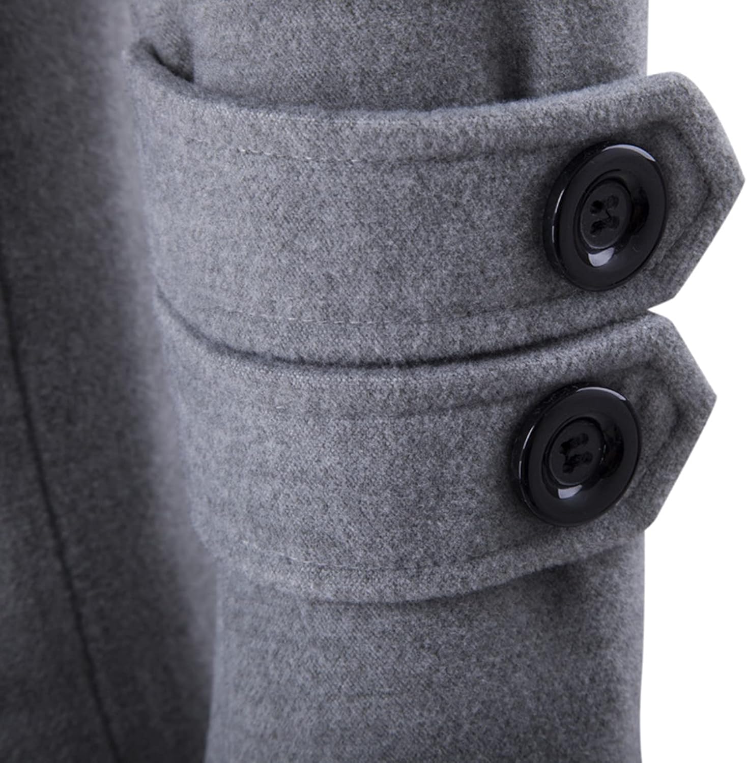 Lu's Chic Men's Double Breasted Coat Korean Trenchcoat Fashion Dress Jacket Slim Fit Business Casual