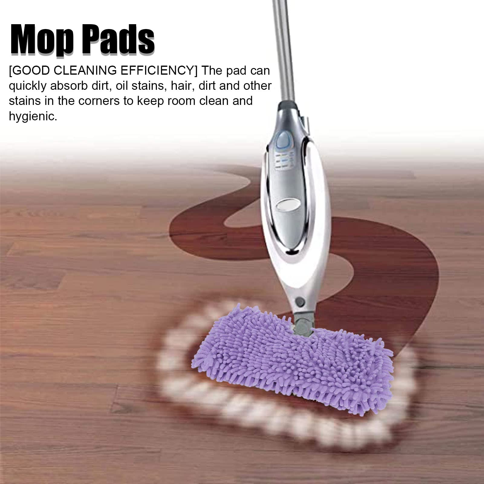 2PCS Mop Replacement Pads Soft Microfiber Mop Cloth Accessory Fit for Shark S3601 S3501 Mop Pads