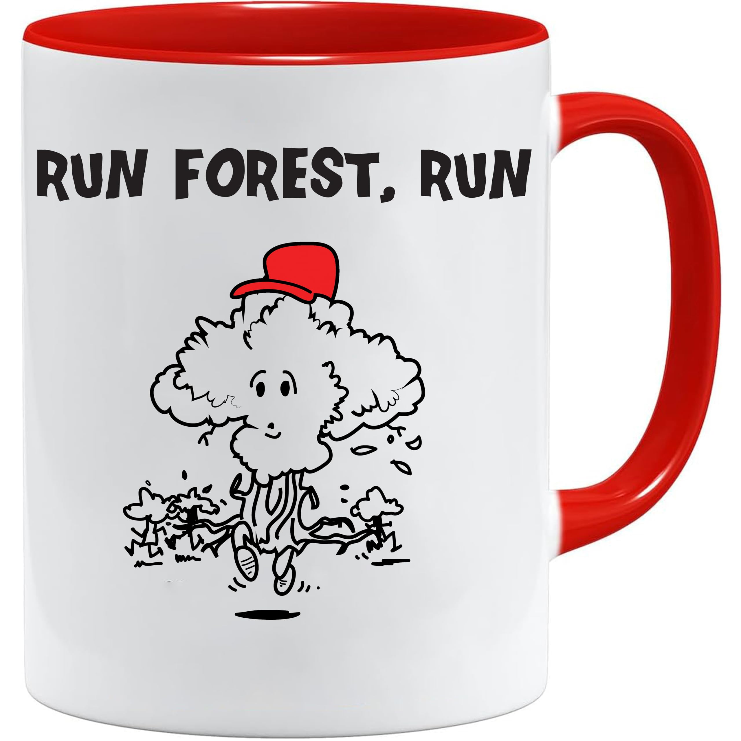 Acen Merchandise Women's White Run Forest Run - Novelty 11Oz Tea Coffee Mug