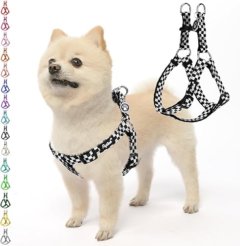 Miniatura 46 de PUPTECK Arnés para perro sin tirones, suave y ajustable, de nailon básico, chaleco para cachorros para caminar al aire libre con etiqueta