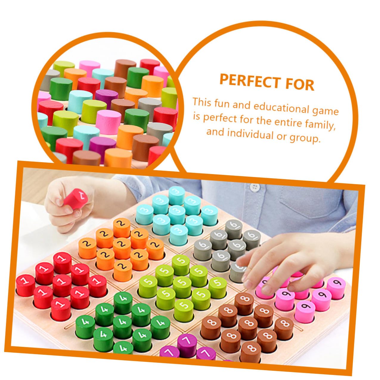 Brettspiel Denkspiel Spiel Entwicklung Sudoku für Intellektuelle Kinder Pädagogisches Holz mit Holzspielzeug Geeignet für Gruppen und Einzelspieler