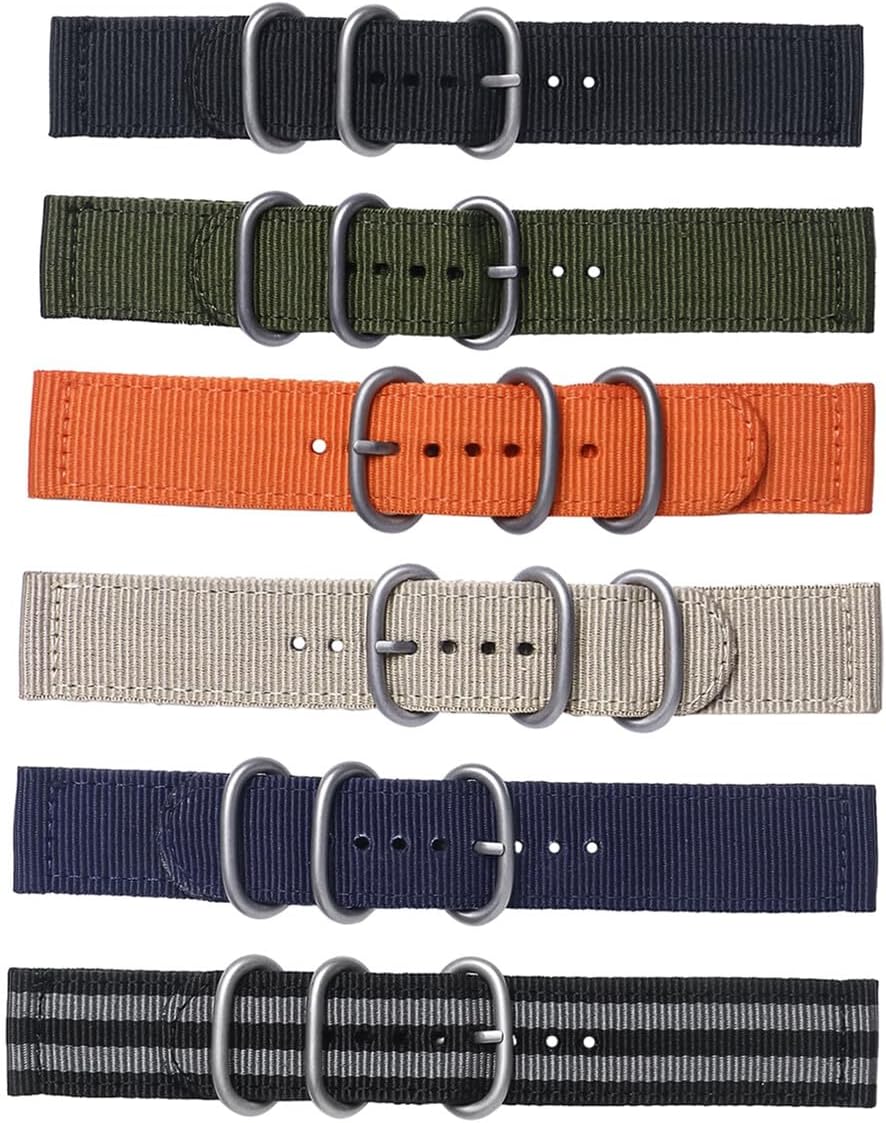 Nylon Watch Strap Joint Webbing for Men and Women Comfortable Fitness and Swimming Wristband Replacement with Stainless Steel Clasp Black image 4
