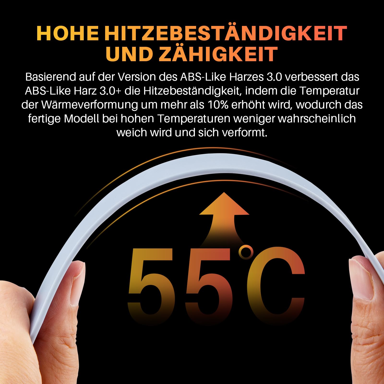 ELEGOO ABS-Like Resin 3.0 Plus, Verbessertes 3D-Drucker Photopolymer Harz, Höhere Hitzebeständigkeit, Schnelle Aushärtung, Hohe Präzision, Nicht Spröde, Grau 1000g