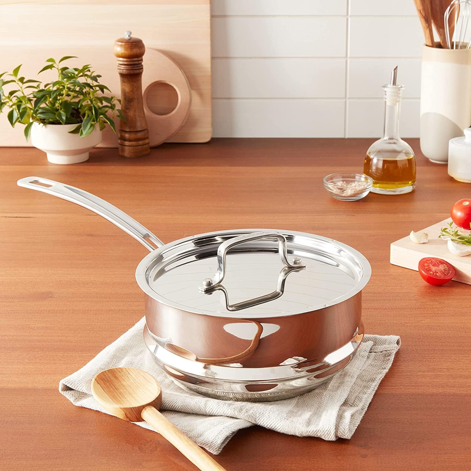 Cuisinart MCP116-20N MultiClad Pro Stainless Skillet, 20-cm, Universal Steamer w/Cover: Steamer Insert: Home & Kitchen