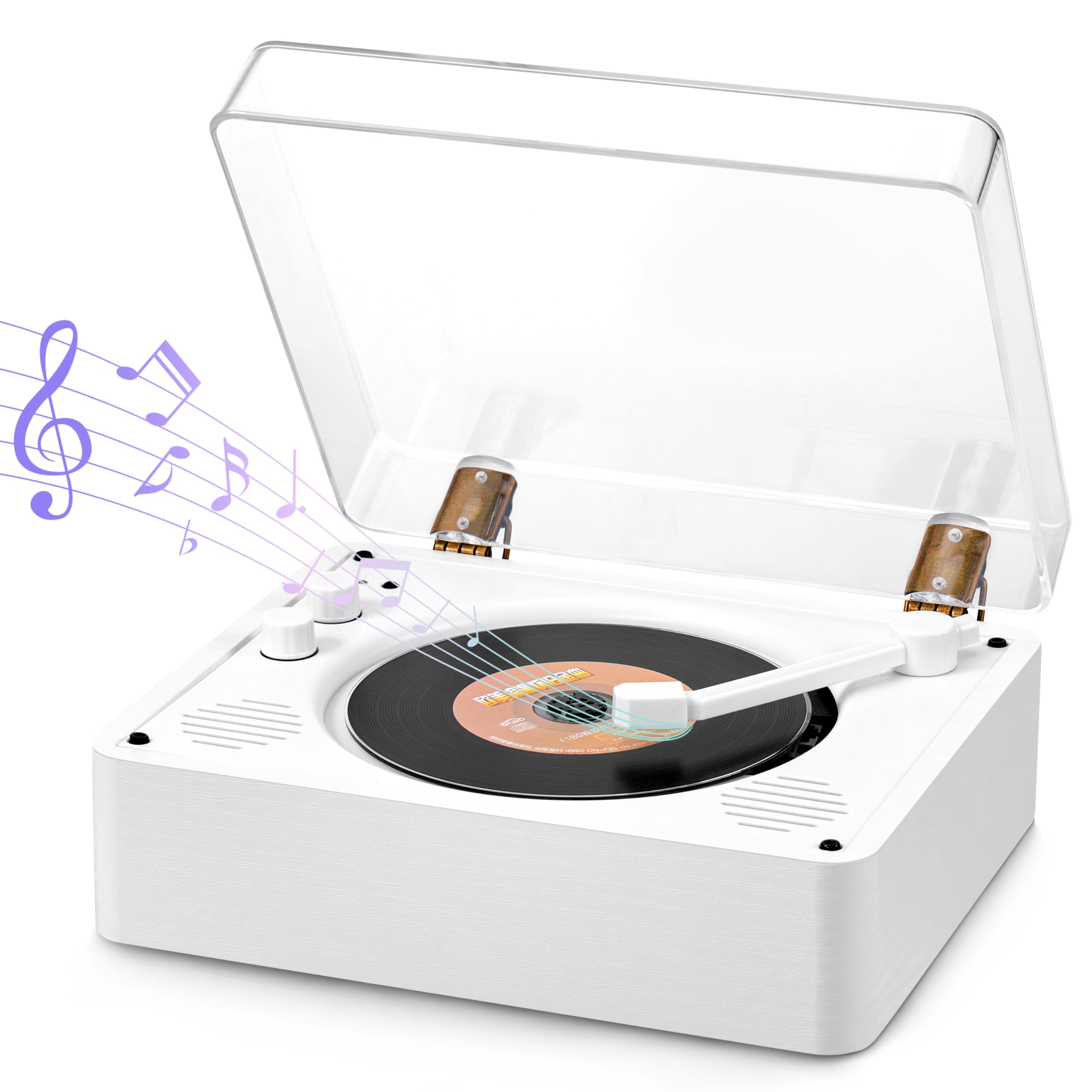 Retro CD Player for Home,Rechargeable CD Player Double 3.5mm