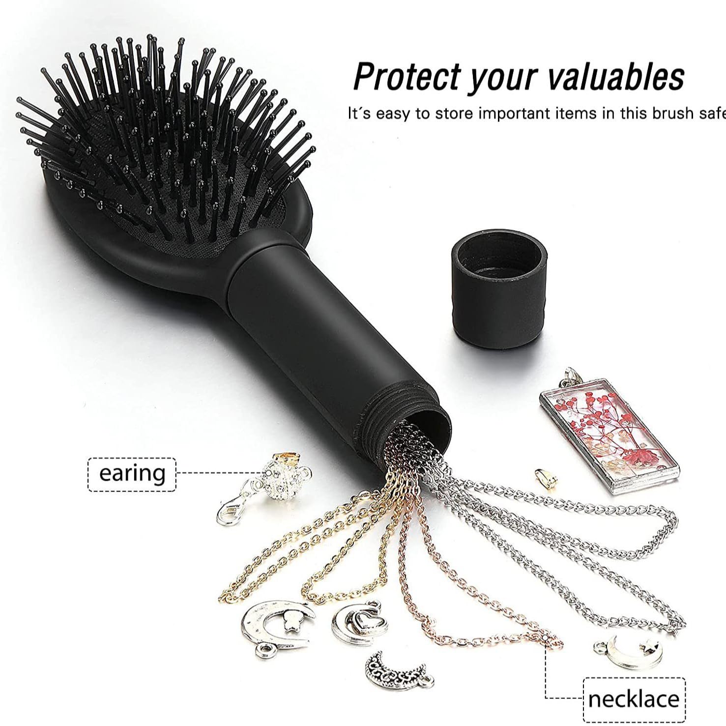 CONGGUAN Diversion Safe Hair Brush Secret Safe Diversion Hairbrush Hair Brush Comb Multifunctional Portable Storage Container for Men & Women Travel Essentials - Image 4