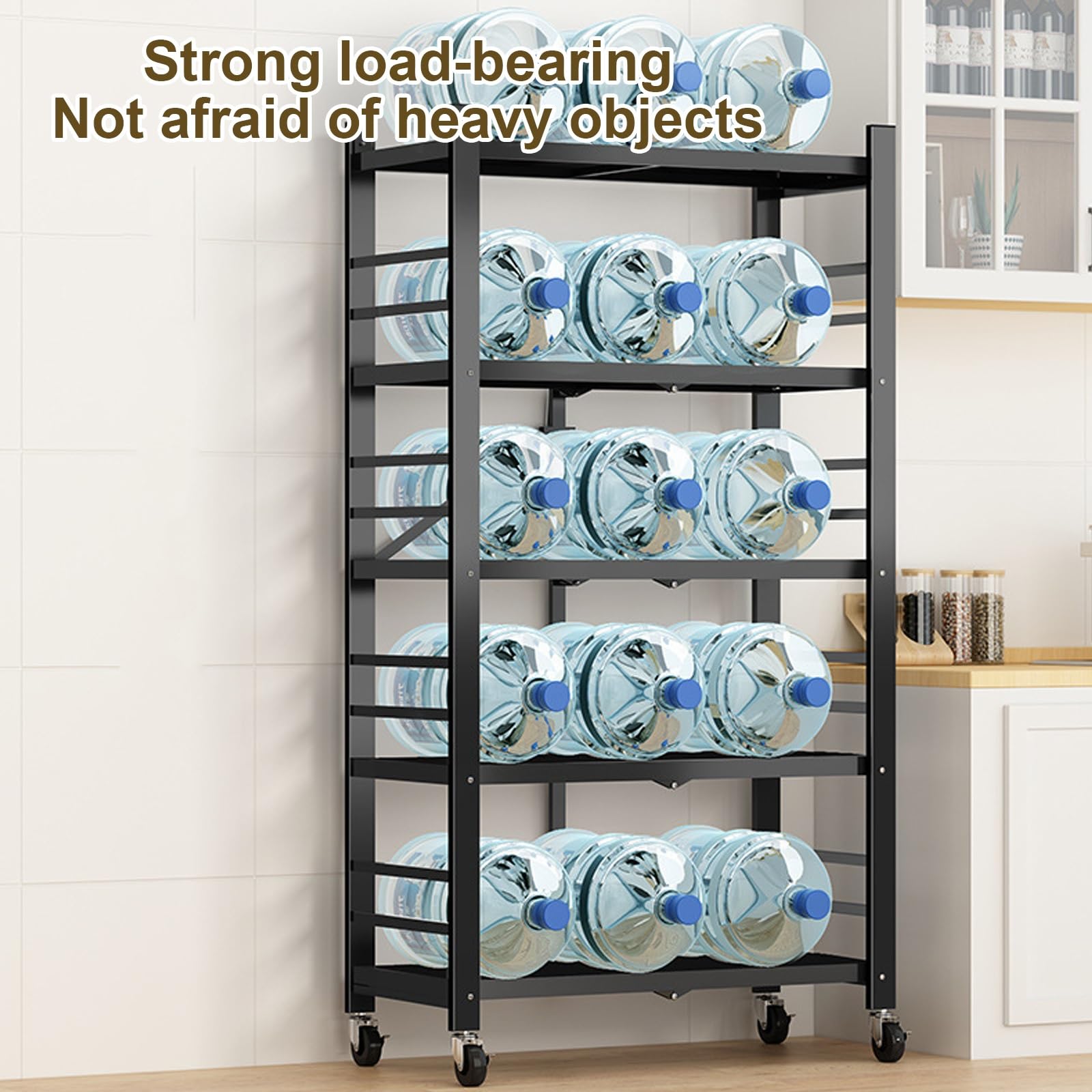 Scaffale da cucina autoportante con ripiani in metallo, per garage, dispensa, casa, cucina, scaffale autoportante per spezie e pentole (bianco, 4 ripiani, 70 cm)