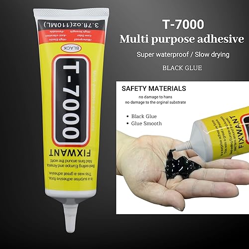 Miniatura 9 de T-7000 - Pegamento Upgrde para teléfono de tela de vidrio para altavoz, T7000 de alta viscosidad para reparación de pantalla de teléfono celular (2