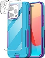 Vista 17 de AICase Funda con Clip tipo Pistolera Compatible con iPhone 15 Pro Max con Protector de Pantalla de Vidrio + Lente de Cámara, Protección Resistente