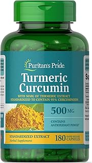 Cúrcuma Curcumin Turmeric 500mg 180 Caps - Puritan's Pride