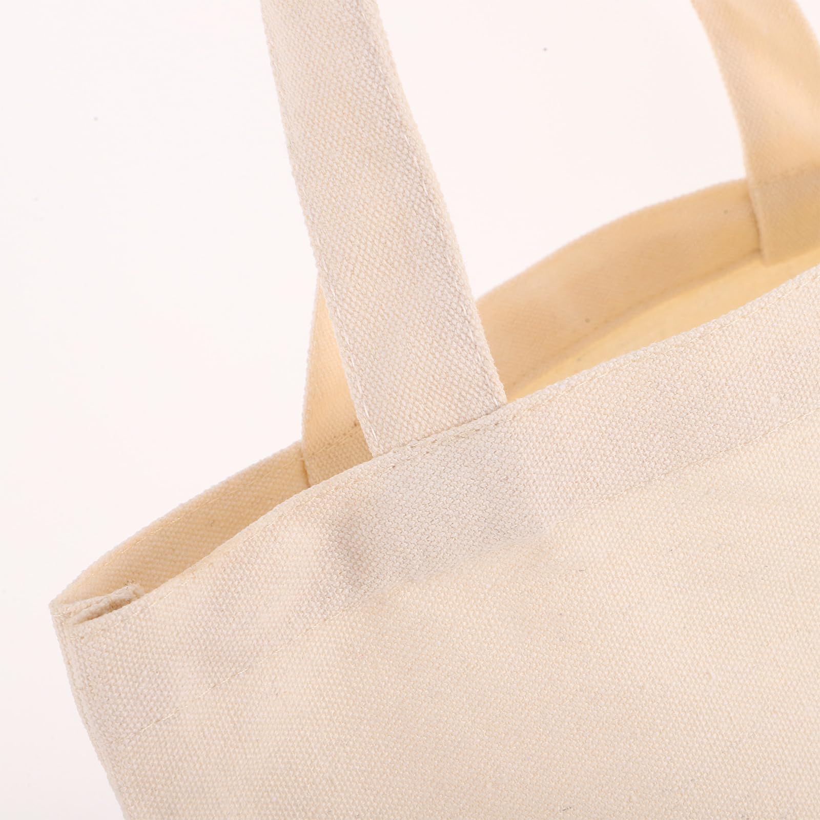10 Bolsas de Lona para Mujer, Reutilizables, Diseño Espacioso, Material de Lona Natural, Ideales para Fiestas y Manualidades