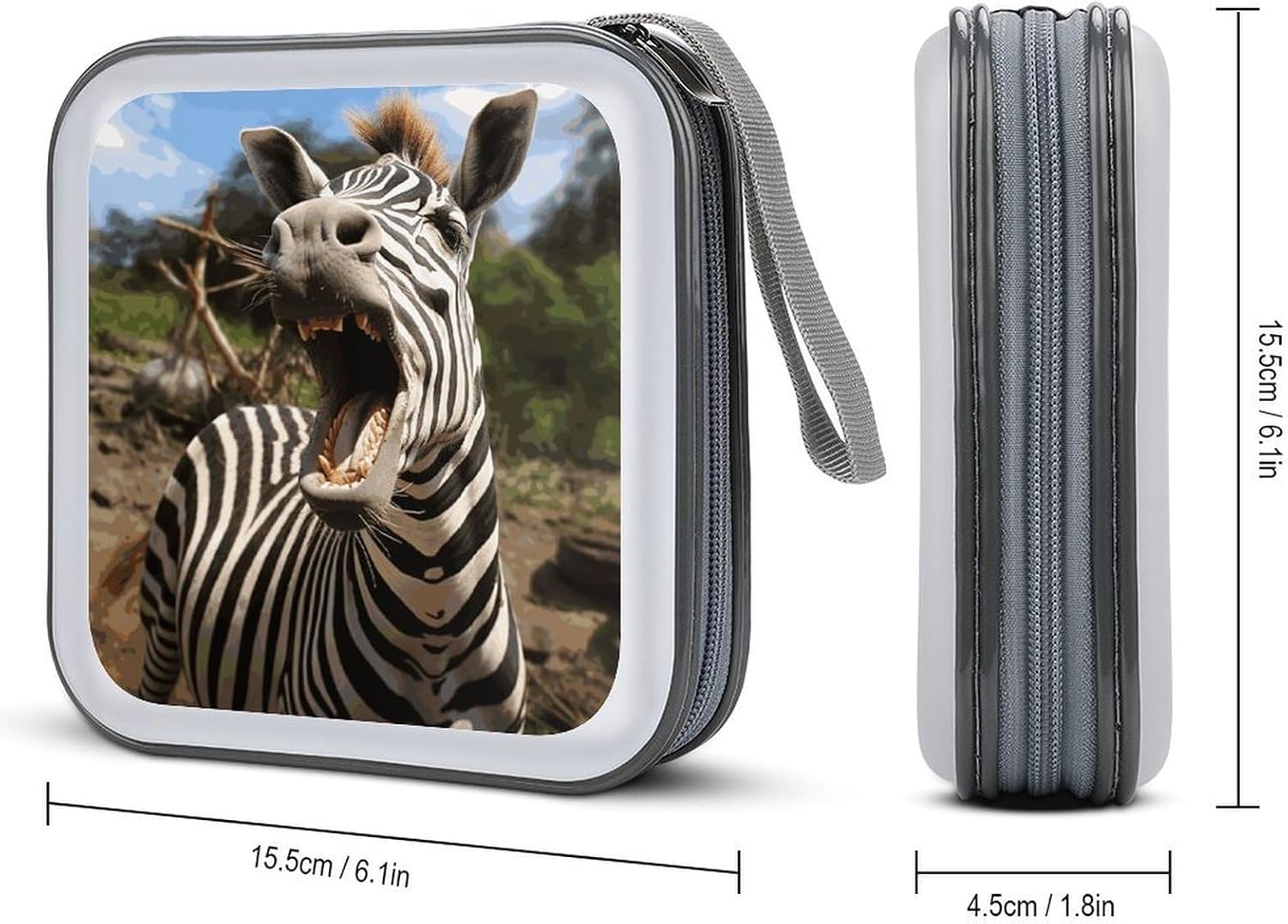 Funny Zebra CD Case CD Storage Box DVD Sleeves