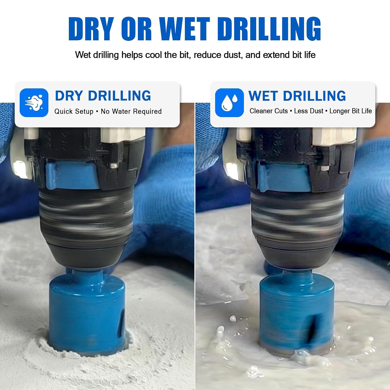 1-5/8 Inch Vacuum Brazed Diamond Hole Saw with Pilot Bit