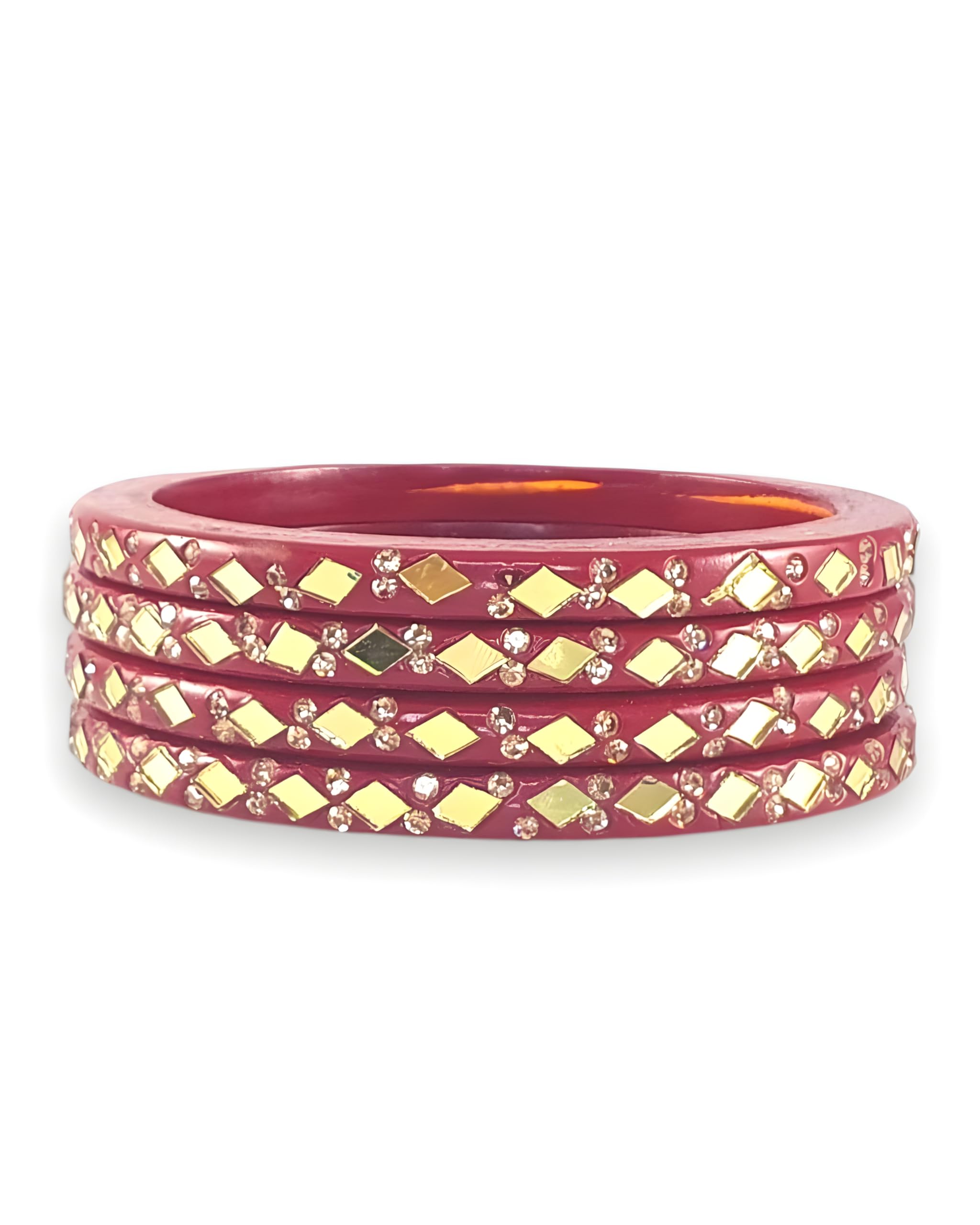 Toshika Bangles Lac Bangles for Women and Girls | Jaipuri LakhChuda Set | Traditional Rajasthani Design | Red Maroon Pink Blue Yellow | Set of 10 (Red, 2.8) (B0CR49P5RW) Amazon Price History, Amazon Price Tracker