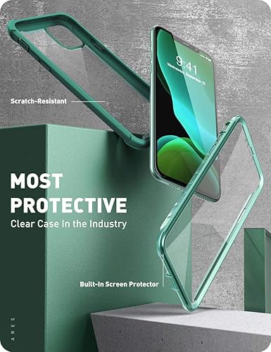 Miniatura 3 de i-Blason Ares - Funda para iPhone 11 de 6.1 pulgadas (2019), funda protectora transparente de doble capa con protector de pantalla integrado (rojo