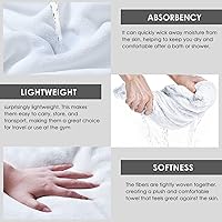 Vista 4 de GraceAier Paquete de 4 toallas de baño de microfibra, 28 x 56 pulgadas, juego de toallas de terciopelo coral de secado rápido, altamente