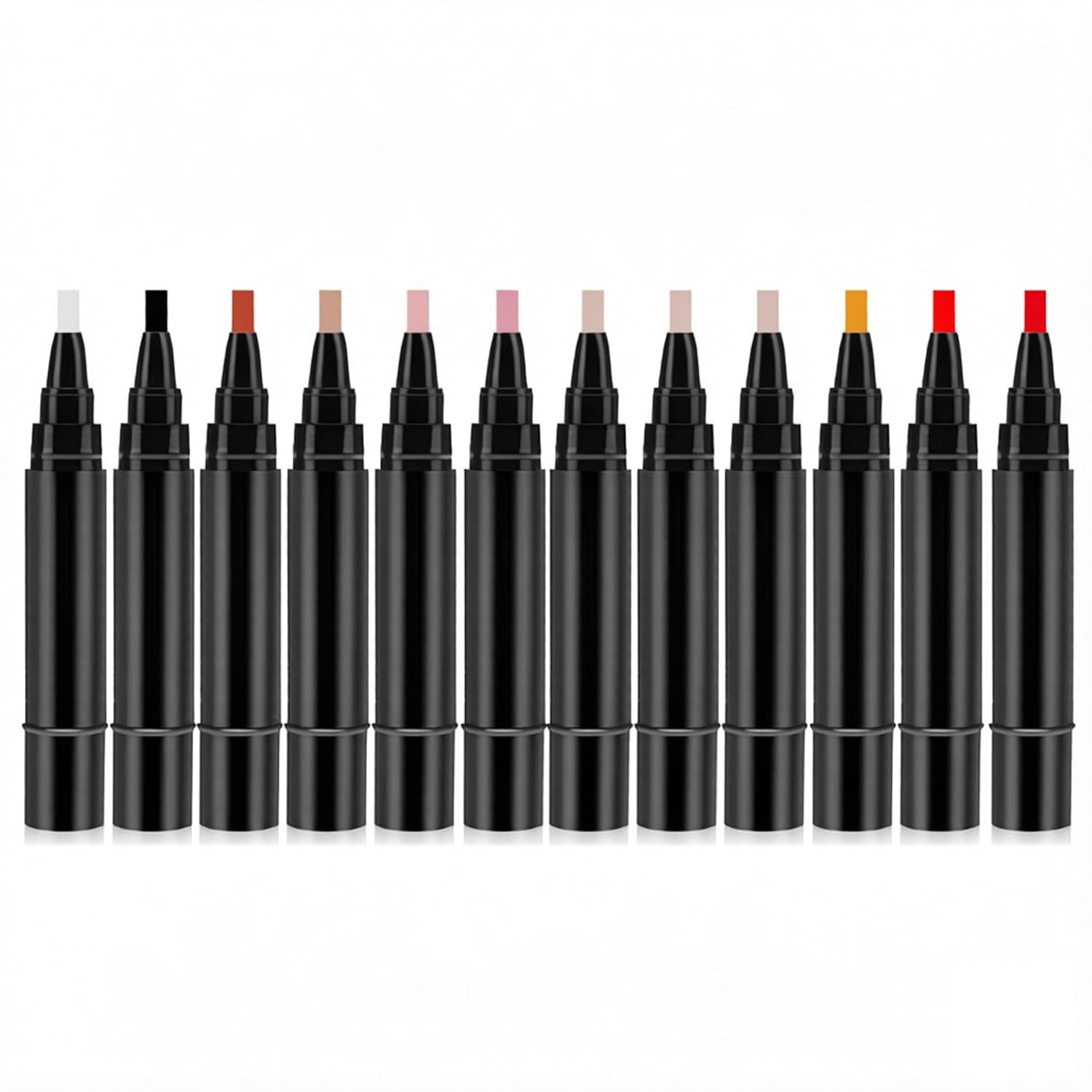 12pcs Gel Nail Polish Pens Quick Dry, 3-in-1 Nail Polish Pens For Women, 12 Colors