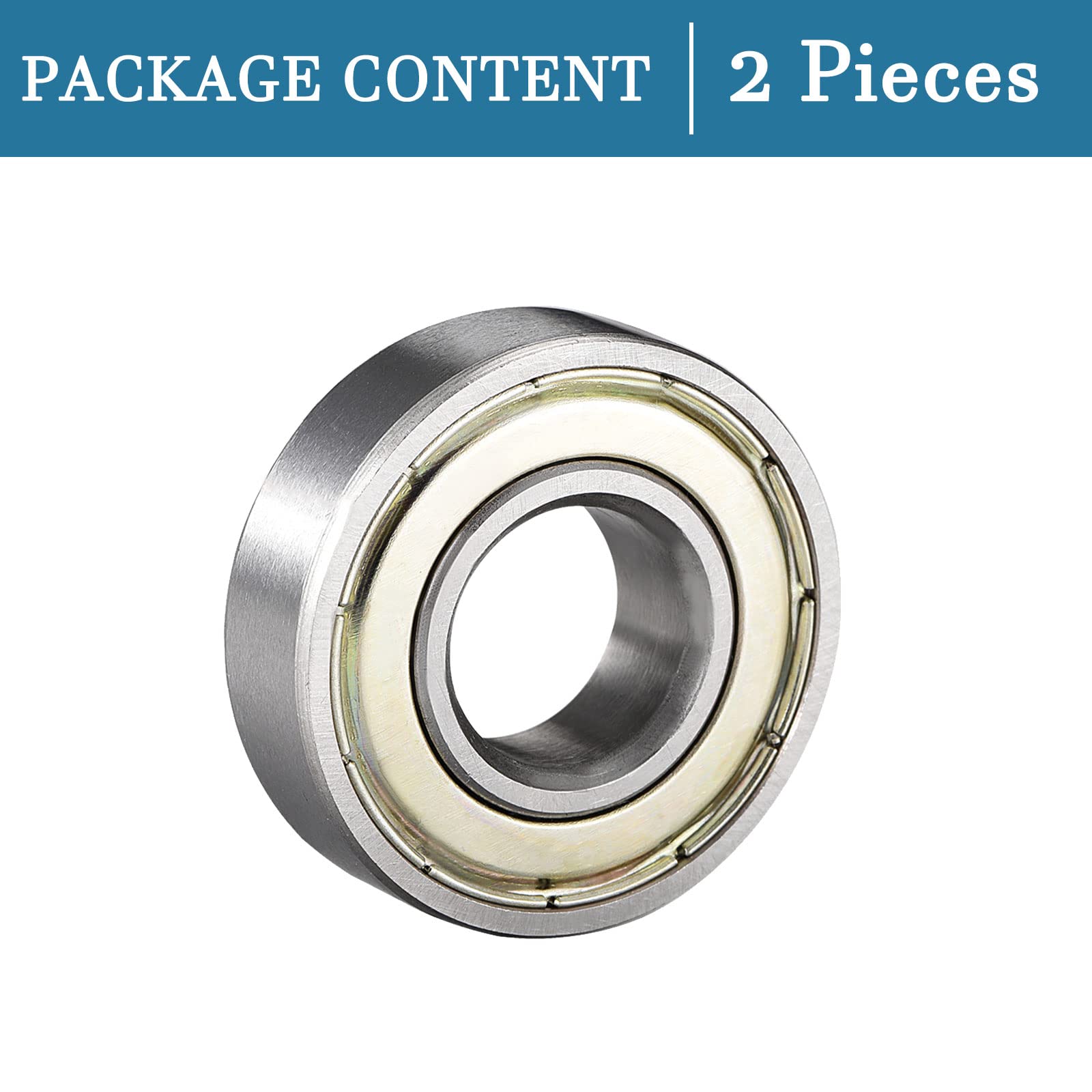 QUARKZMAN 6001ZZ Roulements à Billes 12x28x8mm (Lot De 2) - Double Scellé Acier Haute Carbone