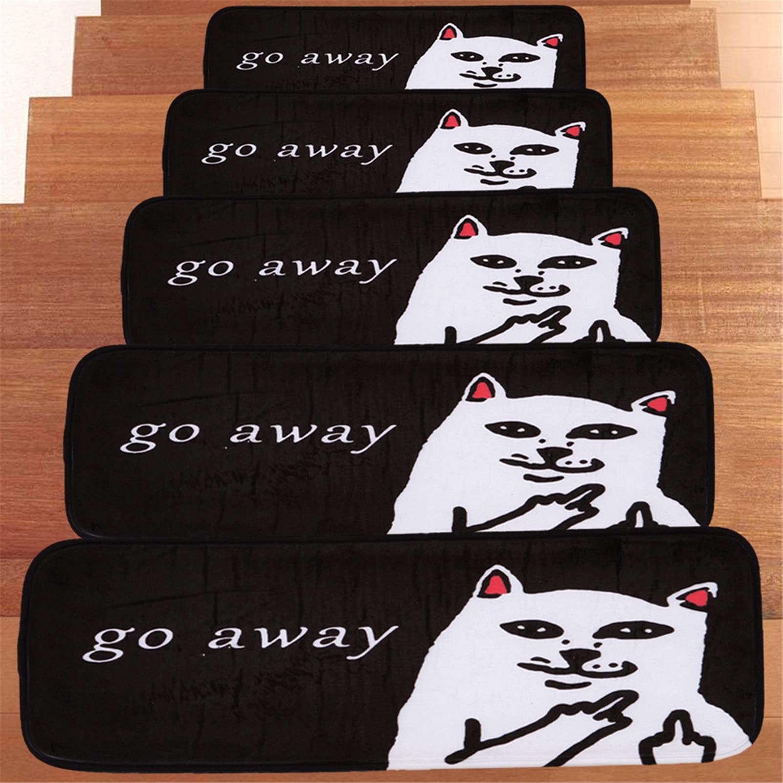 Peldaños de Escalera Alfombra Poliéster Suave Alfombras para escaleras de Interior Corredores, Alfombrillas para escaleras Antideslizantes Autoadhesivas, Cubierta de protección de Escalera n
