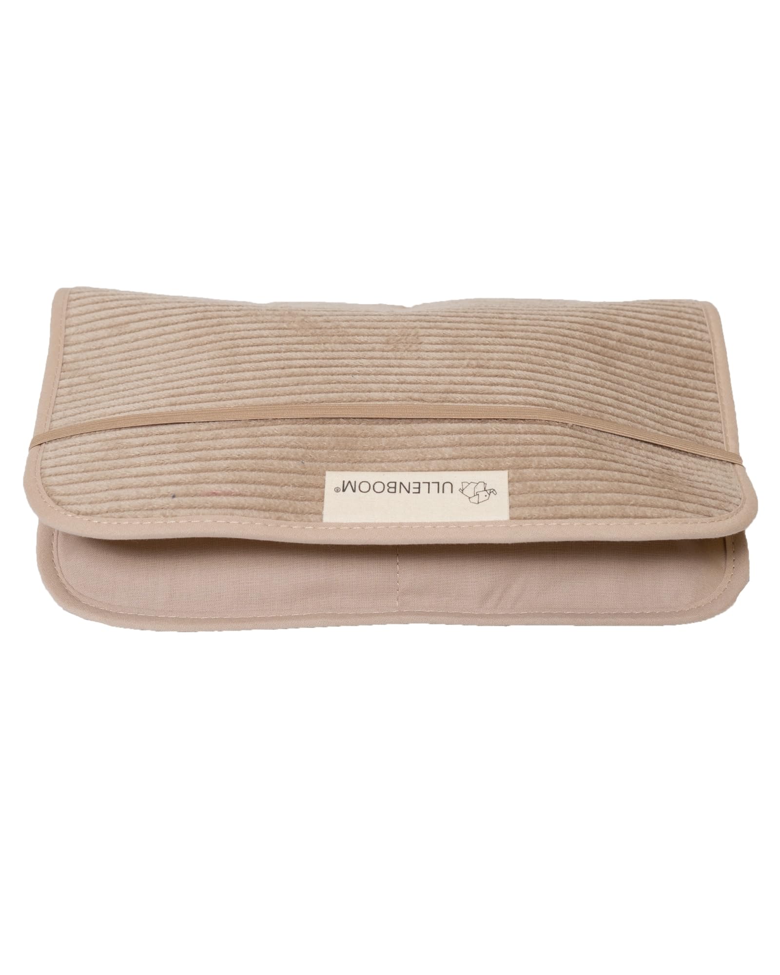 ULLENBOOM Windeltasche für unterwegs, Cord Sand, Made in EU - Wickeltasche für bis zu 3 Windeln, Feuchttücher & weiteres Zubehör, Ideal als Wickelorganiser für den Kinderwagen