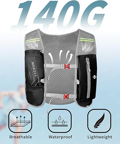 Miniatura 4 de Chaleco de hidratación para correr con una vejiga de agua de 2 litros, mochila de agua ligera para correr, senderismo, ciclismo, maratón, sendero
