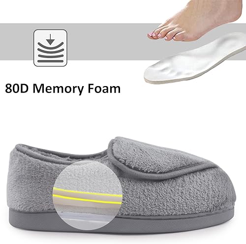 Miniatura 4 de Git-up - Pantuflas de mujer, para diabéticos, artritis, edema, espuma viscoelástica, puntera cerrada, zapatos para la futura mamá.
