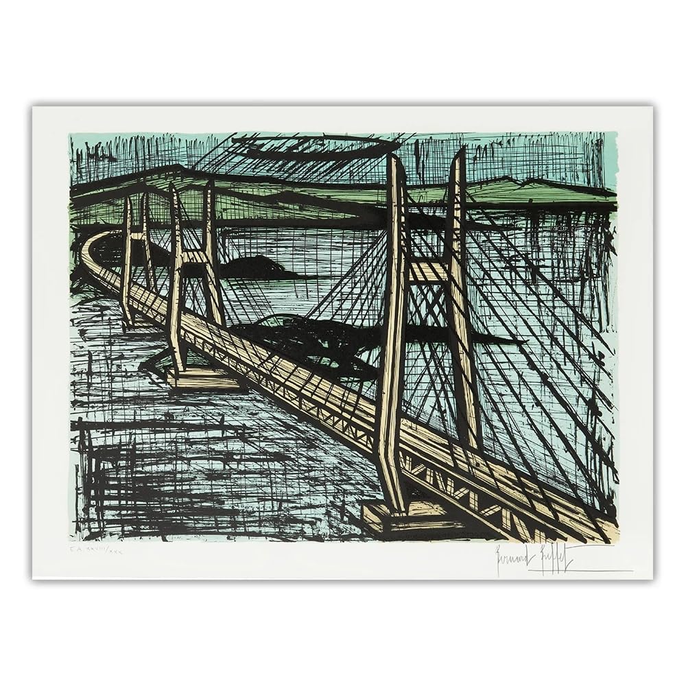Amazon.co.jp: ベルナール・ビュッフェ ポスター《ノルマンディー橋
