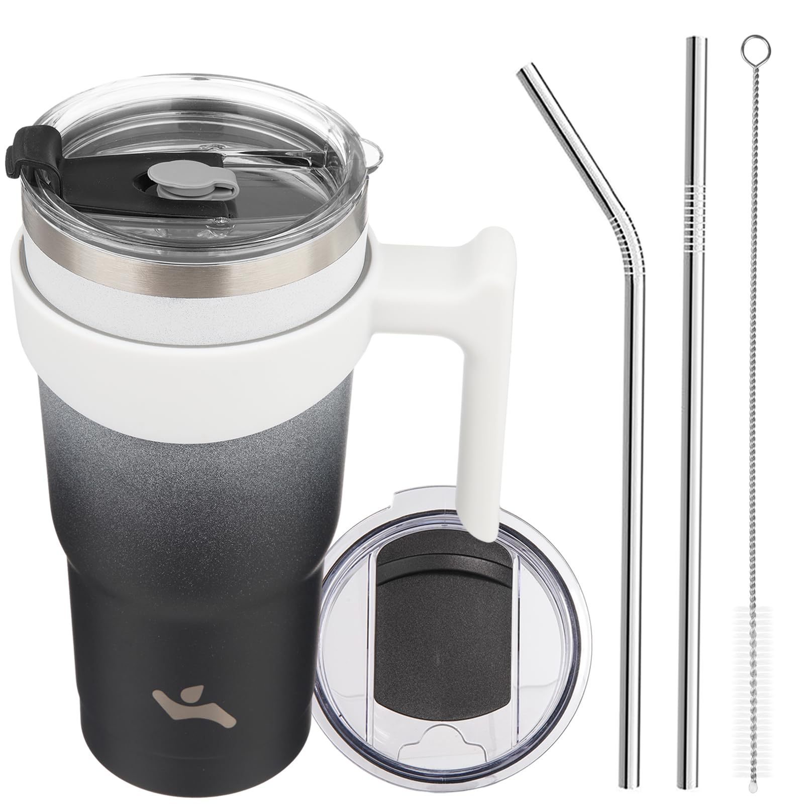 Konokyo 20 oz Tumbler with Handle and Straw, Insulated Travel Mug