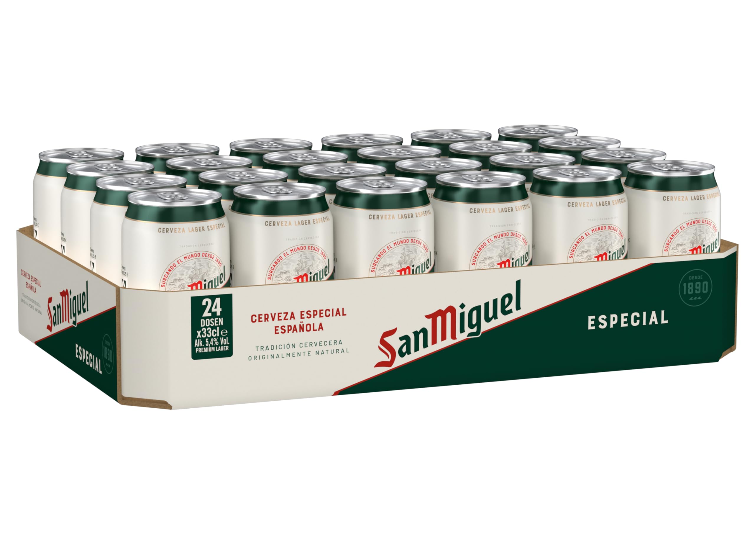 San Miguel Especial Dose DPG Bierpaket, EINWEG (24 x 0.33 l)
