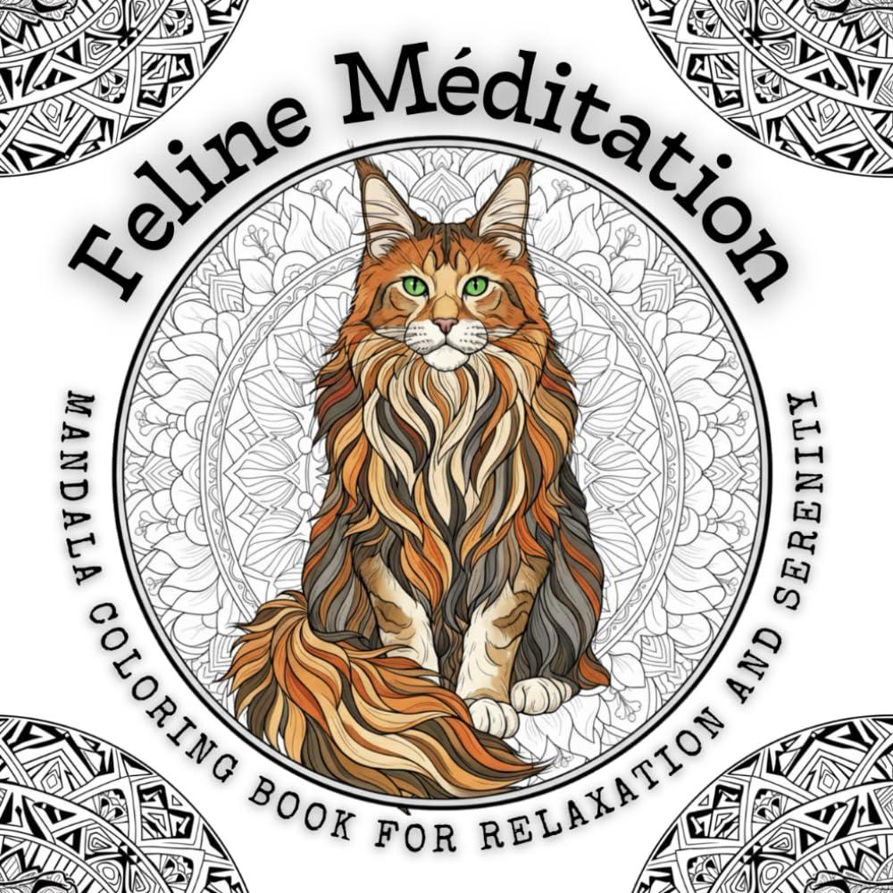 Feline Meditation – Mandala Coloring Book for Relaxation and Serenity