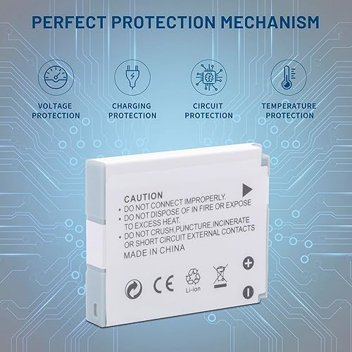 Miniatura 4 de Paquete de 2 baterías NB-6L NB-6LH de 1800mAh con cargador dual para Canon Powershot SX500 es, SX510 HS, SX520 HS, SX530 HS, SX540 HS, SX170 es,