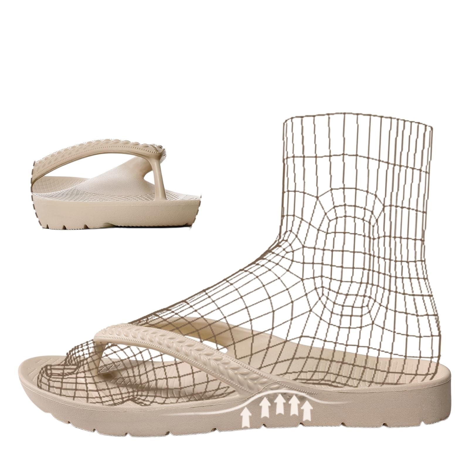 Pantofole da Spiaggia Donna di Moda, Sandali Flip Flop Casual con Suola Leggera per Viaggi, Vacanze E Uso Quotidiano